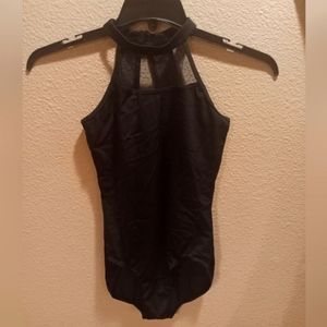 Balera Halter Leotard Black Womens Small
